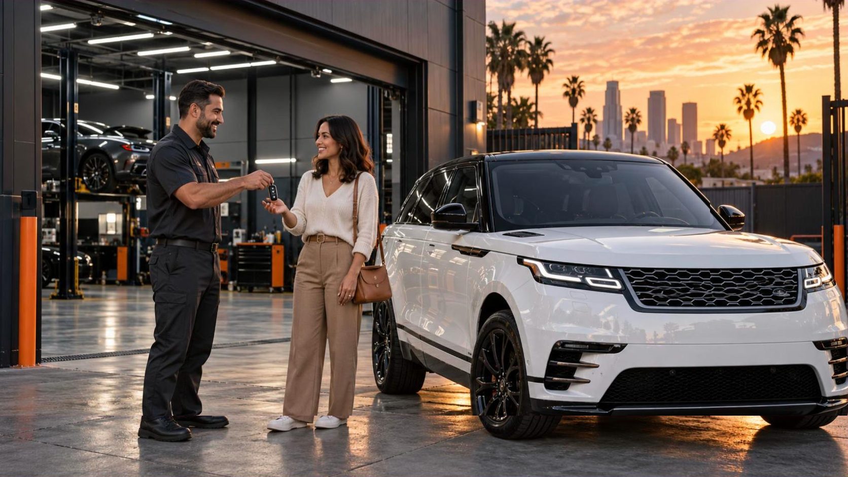 Keys handed back next to a repaired SUV